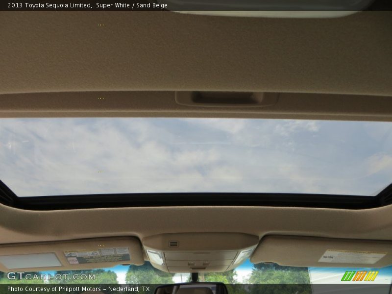 Super White / Sand Beige 2013 Toyota Sequoia Limited