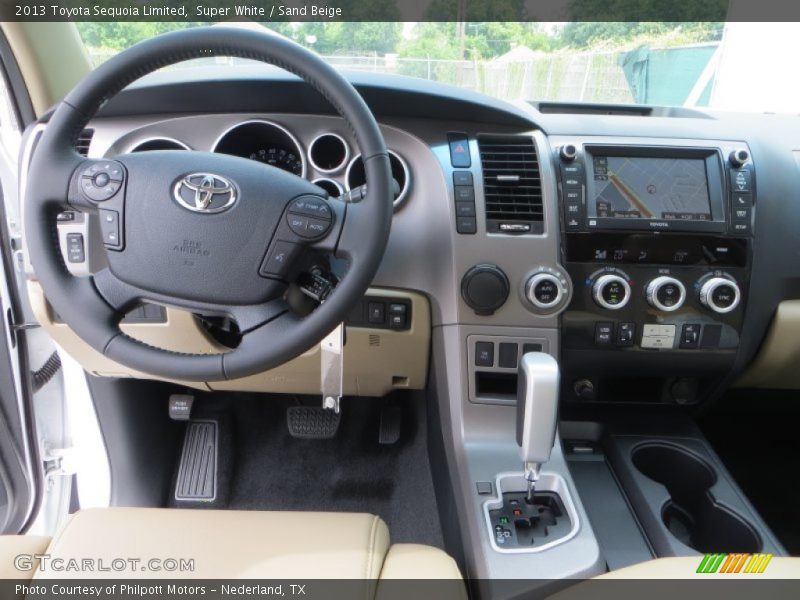 Super White / Sand Beige 2013 Toyota Sequoia Limited