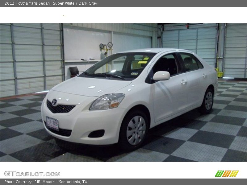 Super White / Dark Gray 2012 Toyota Yaris Sedan