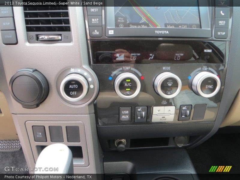 Super White / Sand Beige 2013 Toyota Sequoia Limited