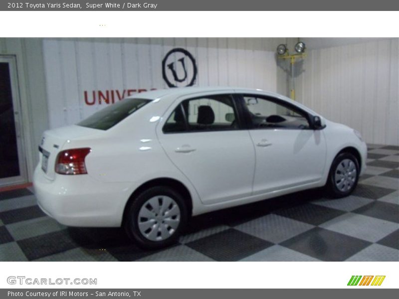 Super White / Dark Gray 2012 Toyota Yaris Sedan