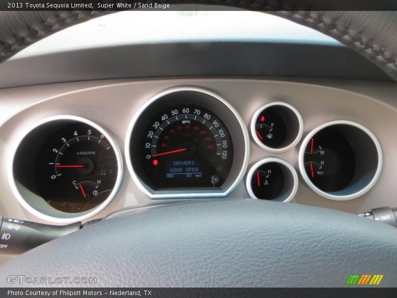 Super White / Sand Beige 2013 Toyota Sequoia Limited