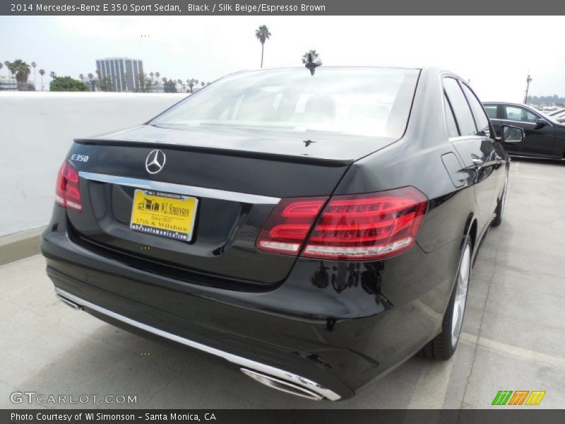 Black / Silk Beige/Espresso Brown 2014 Mercedes-Benz E 350 Sport Sedan
