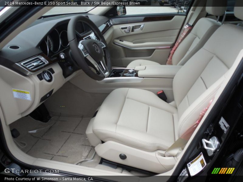 Black / Silk Beige/Espresso Brown 2014 Mercedes-Benz E 350 Sport Sedan