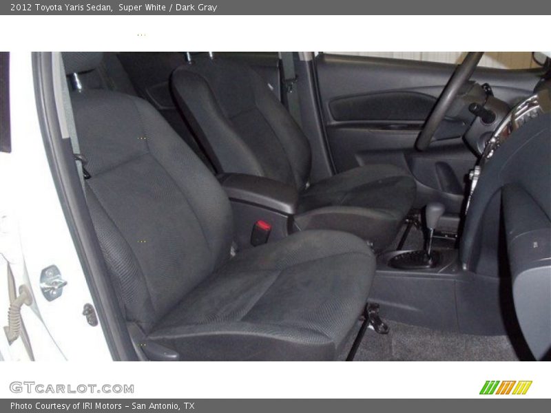 Super White / Dark Gray 2012 Toyota Yaris Sedan