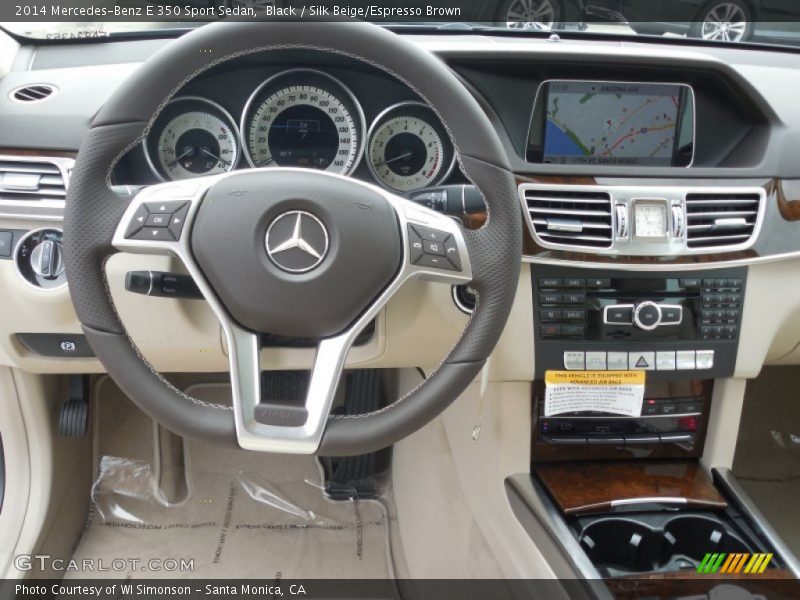 Black / Silk Beige/Espresso Brown 2014 Mercedes-Benz E 350 Sport Sedan