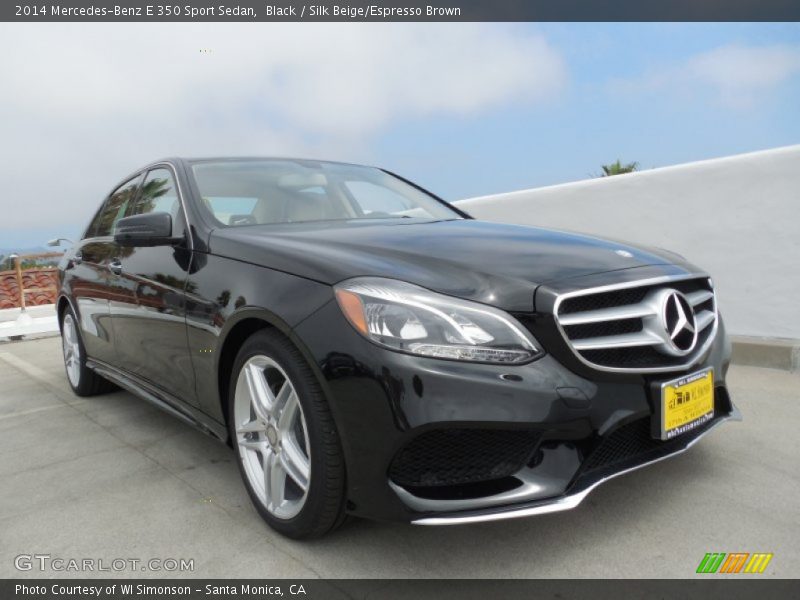 Black / Silk Beige/Espresso Brown 2014 Mercedes-Benz E 350 Sport Sedan