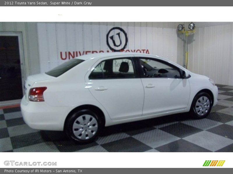 Super White / Dark Gray 2012 Toyota Yaris Sedan