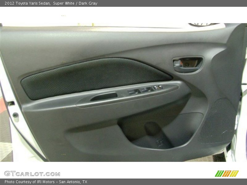 Super White / Dark Gray 2012 Toyota Yaris Sedan