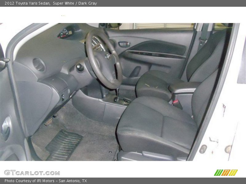Super White / Dark Gray 2012 Toyota Yaris Sedan