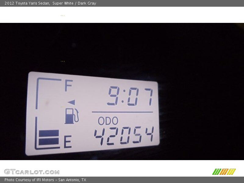 Super White / Dark Gray 2012 Toyota Yaris Sedan