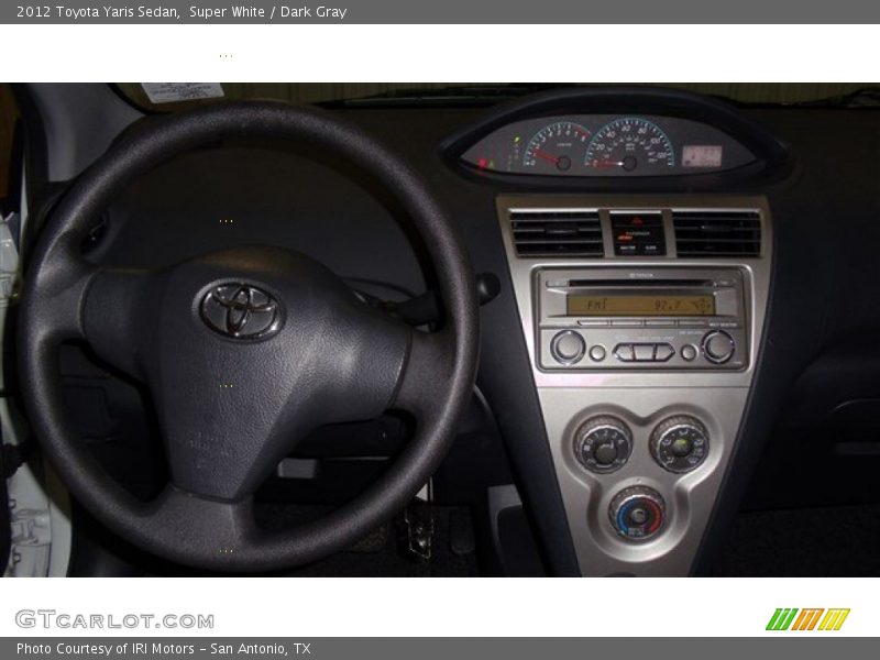 Super White / Dark Gray 2012 Toyota Yaris Sedan