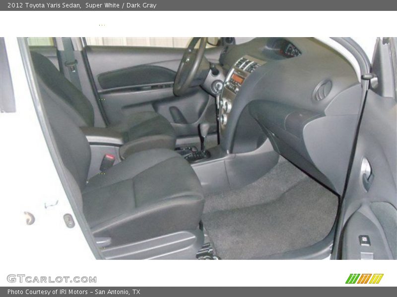 Super White / Dark Gray 2012 Toyota Yaris Sedan