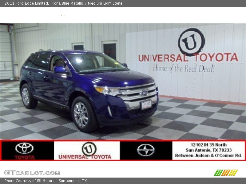 Kona Blue Metallic / Medium Light Stone 2011 Ford Edge Limited