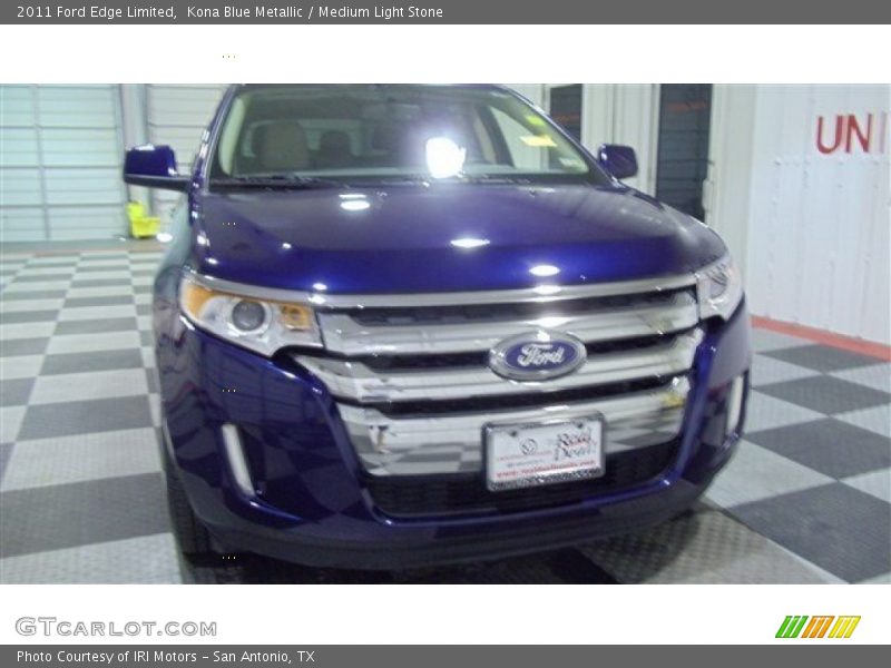 Kona Blue Metallic / Medium Light Stone 2011 Ford Edge Limited