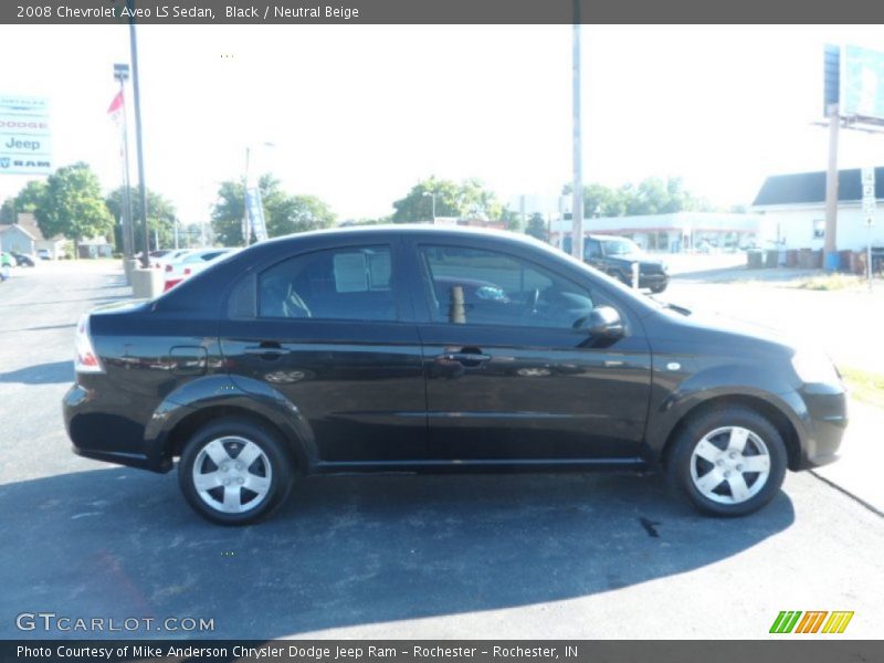 Black / Neutral Beige 2008 Chevrolet Aveo LS Sedan