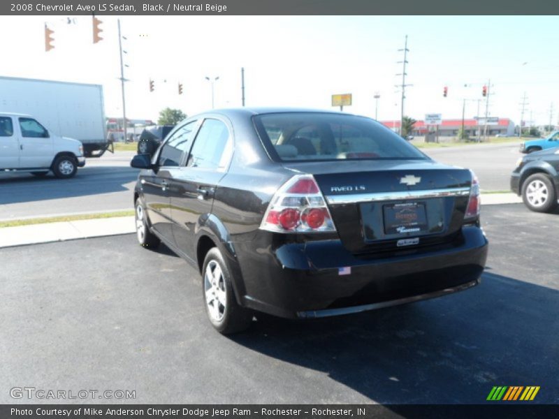 Black / Neutral Beige 2008 Chevrolet Aveo LS Sedan