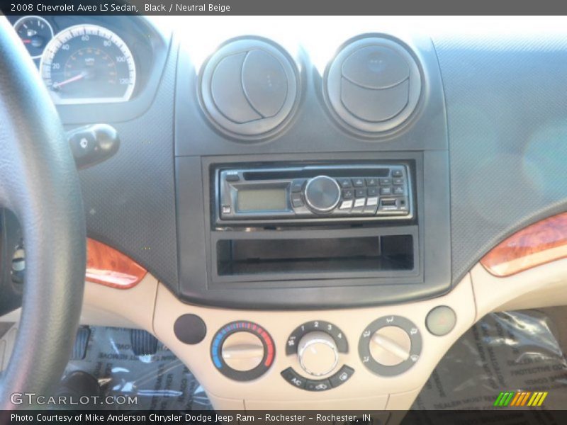 Black / Neutral Beige 2008 Chevrolet Aveo LS Sedan