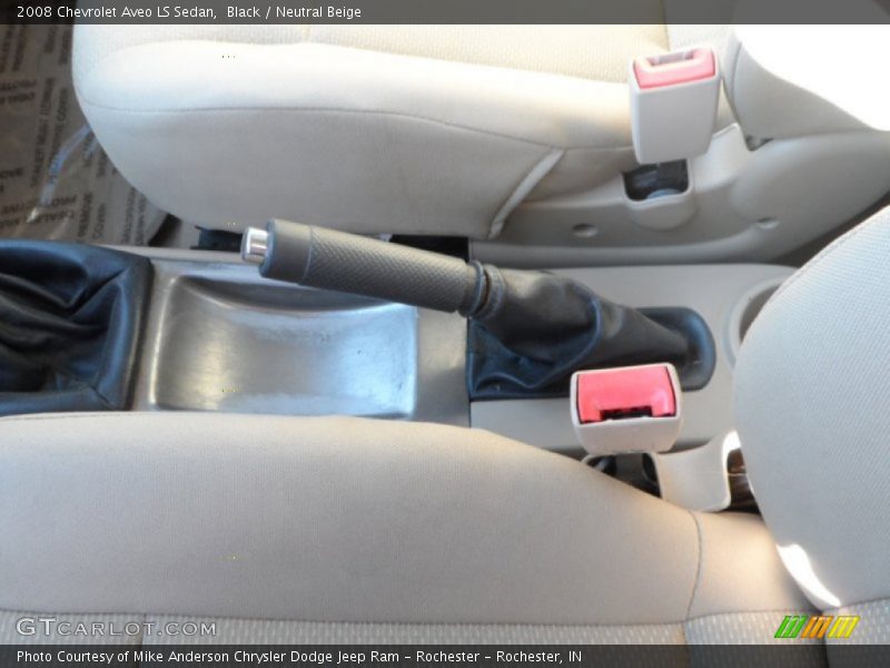 Black / Neutral Beige 2008 Chevrolet Aveo LS Sedan
