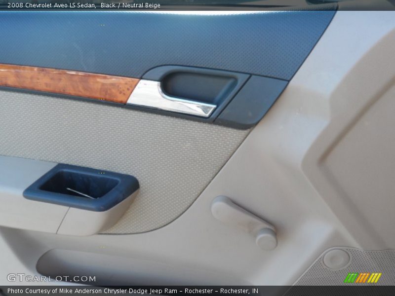 Black / Neutral Beige 2008 Chevrolet Aveo LS Sedan