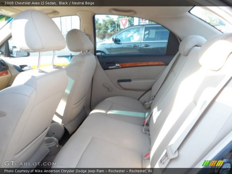 Black / Neutral Beige 2008 Chevrolet Aveo LS Sedan