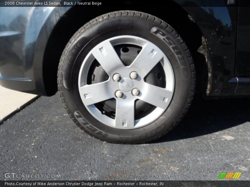 Black / Neutral Beige 2008 Chevrolet Aveo LS Sedan