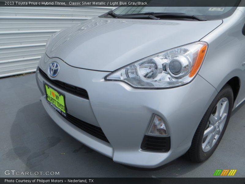 Classic Silver Metallic / Light Blue Gray/Black 2013 Toyota Prius c Hybrid Three