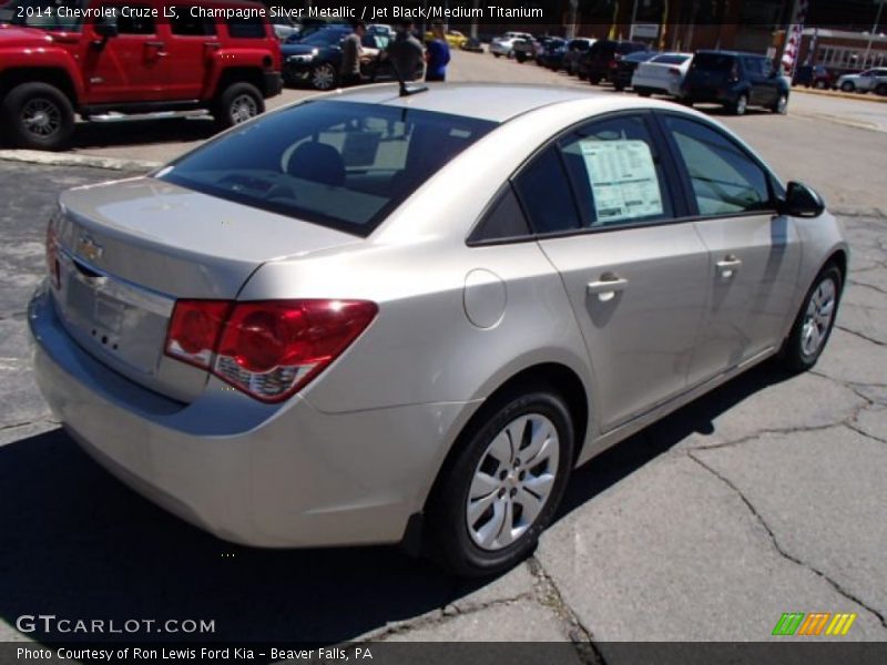 Champagne Silver Metallic / Jet Black/Medium Titanium 2014 Chevrolet Cruze LS
