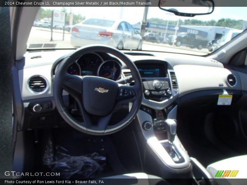 Champagne Silver Metallic / Jet Black/Medium Titanium 2014 Chevrolet Cruze LS