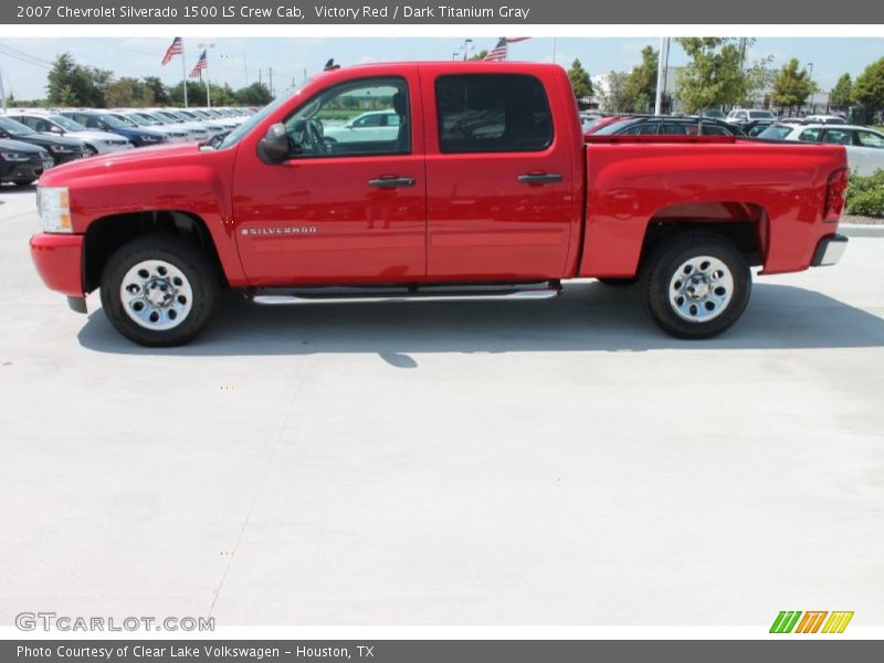 Victory Red / Dark Titanium Gray 2007 Chevrolet Silverado 1500 LS Crew Cab