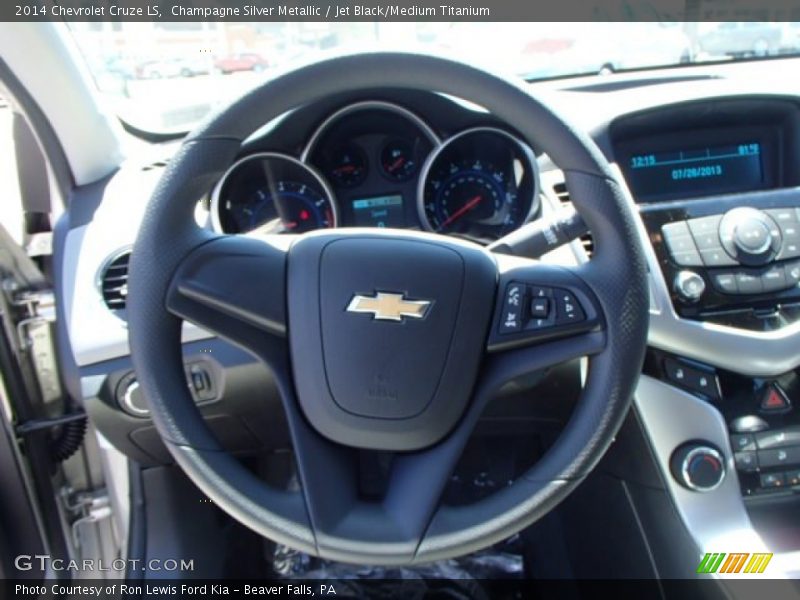 Champagne Silver Metallic / Jet Black/Medium Titanium 2014 Chevrolet Cruze LS