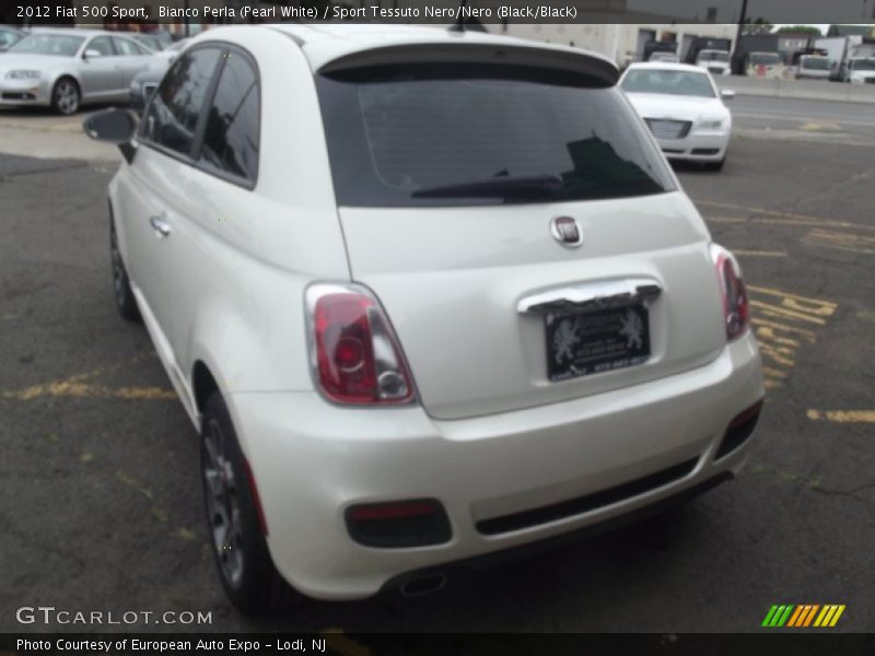 Bianco Perla (Pearl White) / Sport Tessuto Nero/Nero (Black/Black) 2012 Fiat 500 Sport