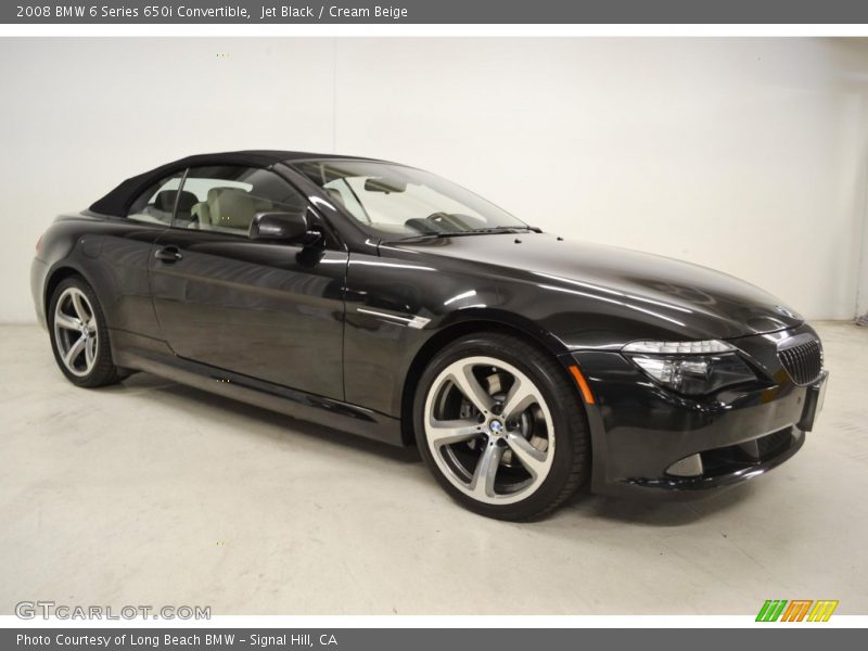 Jet Black / Cream Beige 2008 BMW 6 Series 650i Convertible