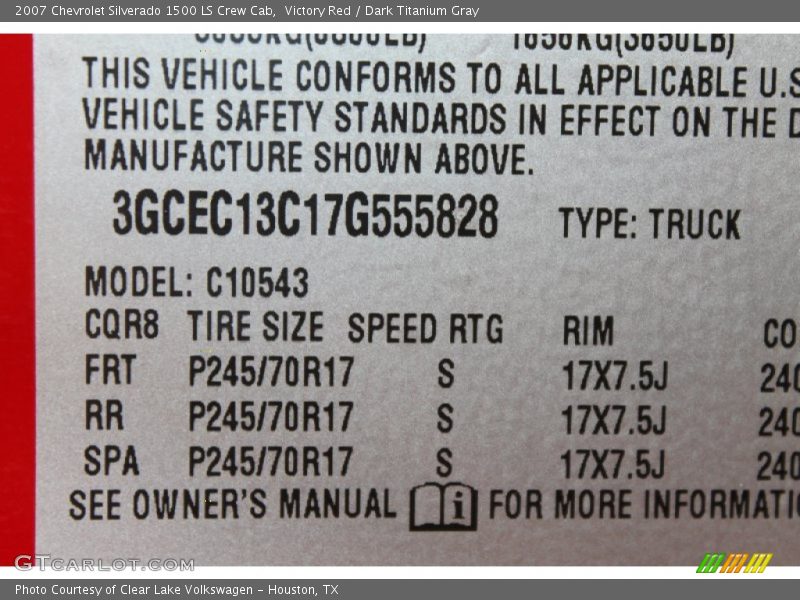 Victory Red / Dark Titanium Gray 2007 Chevrolet Silverado 1500 LS Crew Cab