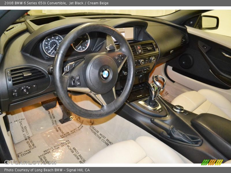 Jet Black / Cream Beige 2008 BMW 6 Series 650i Convertible