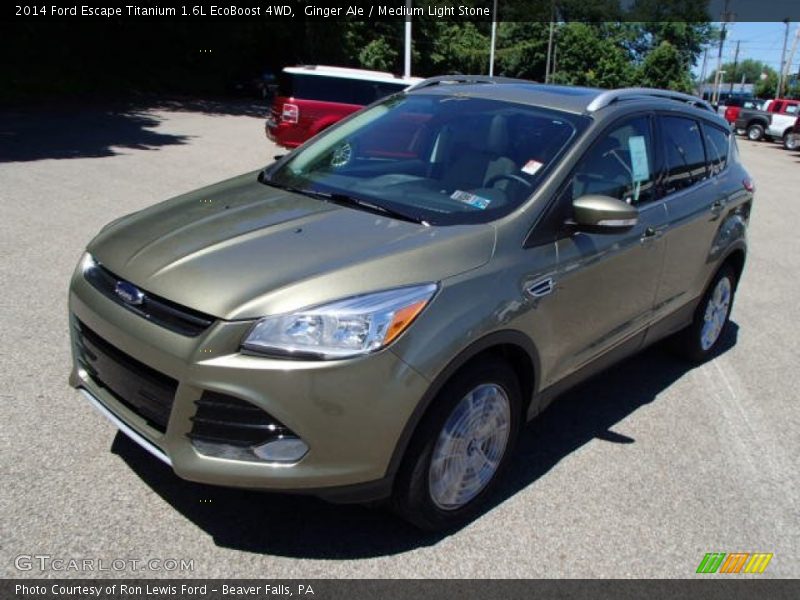 Ginger Ale / Medium Light Stone 2014 Ford Escape Titanium 1.6L EcoBoost 4WD