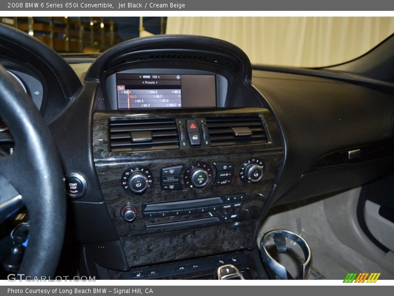 Jet Black / Cream Beige 2008 BMW 6 Series 650i Convertible
