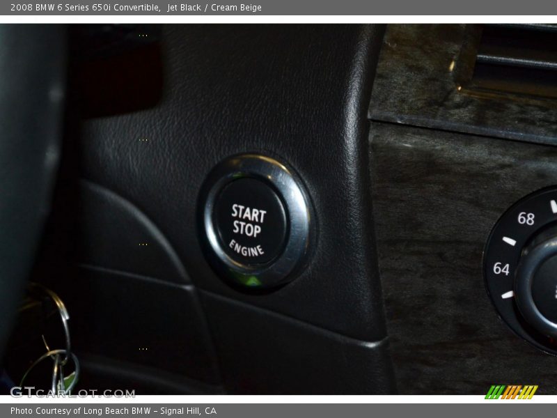 Jet Black / Cream Beige 2008 BMW 6 Series 650i Convertible