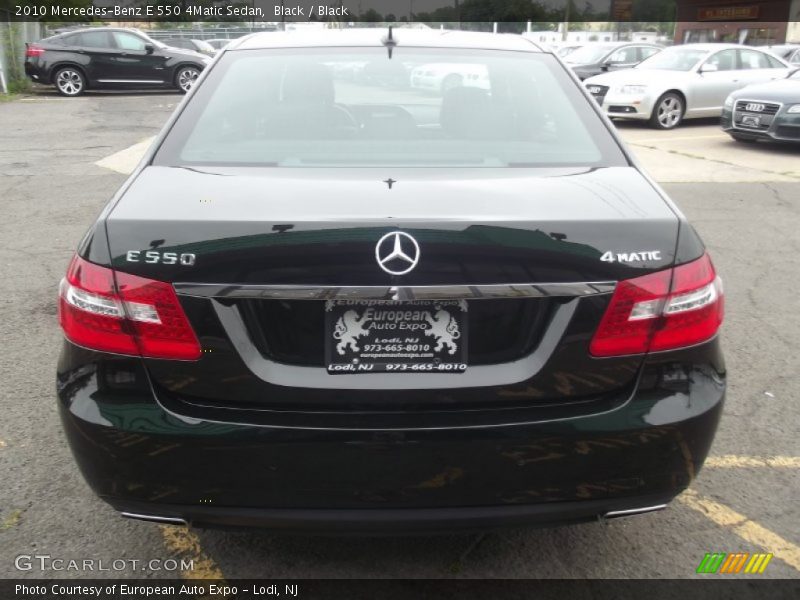 Black / Black 2010 Mercedes-Benz E 550 4Matic Sedan