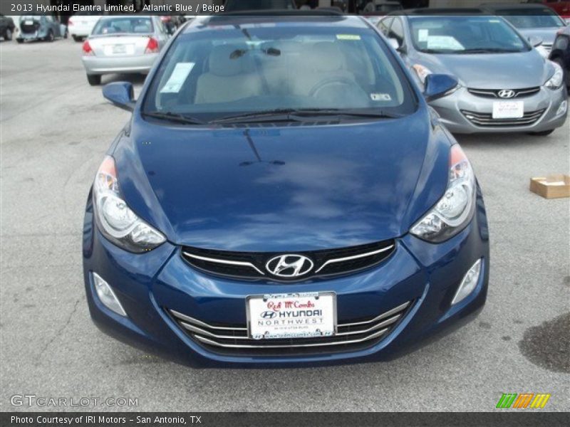 Atlantic Blue / Beige 2013 Hyundai Elantra Limited