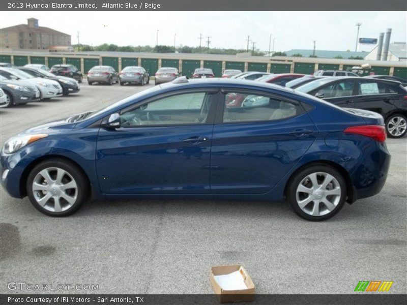Atlantic Blue / Beige 2013 Hyundai Elantra Limited