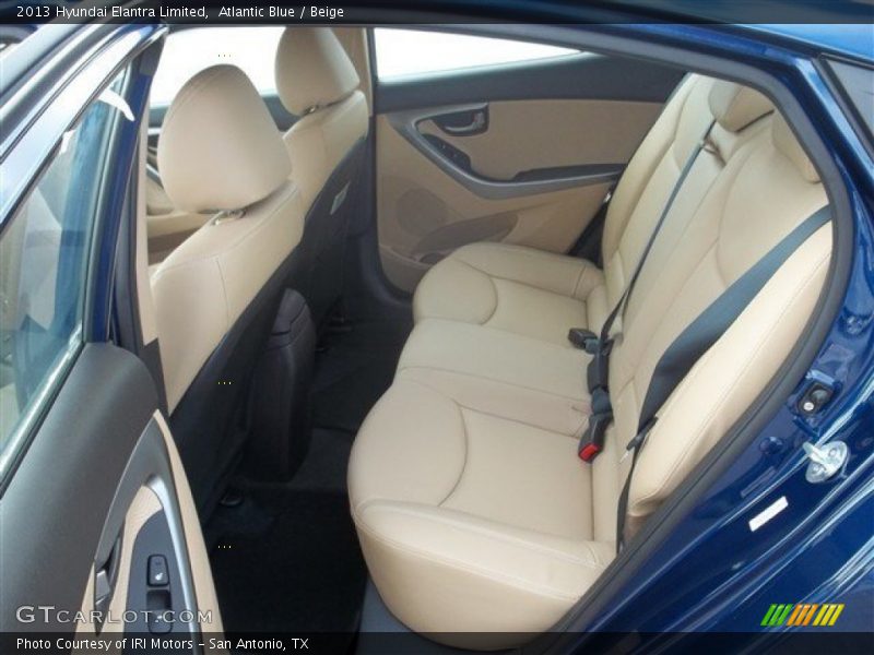 Atlantic Blue / Beige 2013 Hyundai Elantra Limited