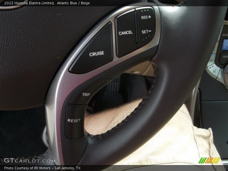 Atlantic Blue / Beige 2013 Hyundai Elantra Limited