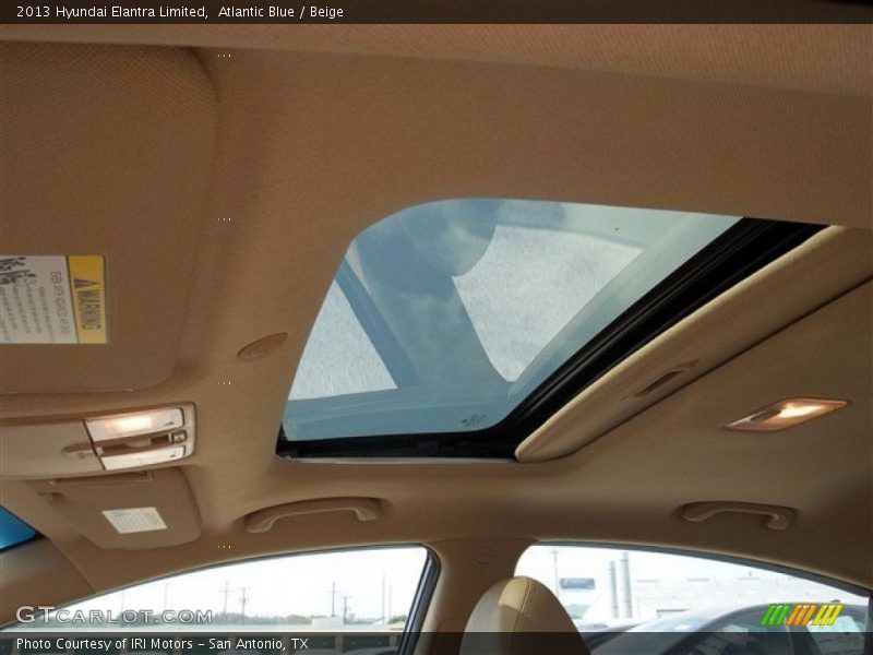 Atlantic Blue / Beige 2013 Hyundai Elantra Limited
