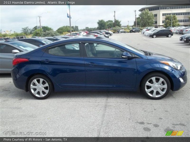 Atlantic Blue / Beige 2013 Hyundai Elantra Limited