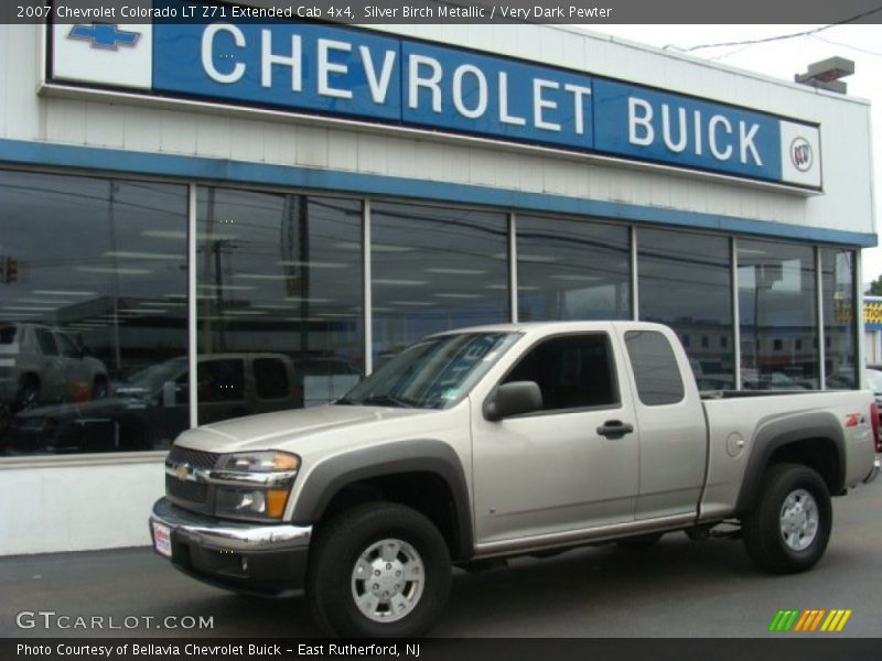 Silver Birch Metallic / Very Dark Pewter 2007 Chevrolet Colorado LT Z71 Extended Cab 4x4