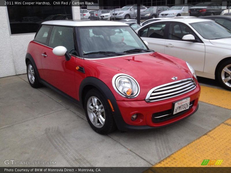Chili Red / Carbon Black 2011 Mini Cooper Hardtop