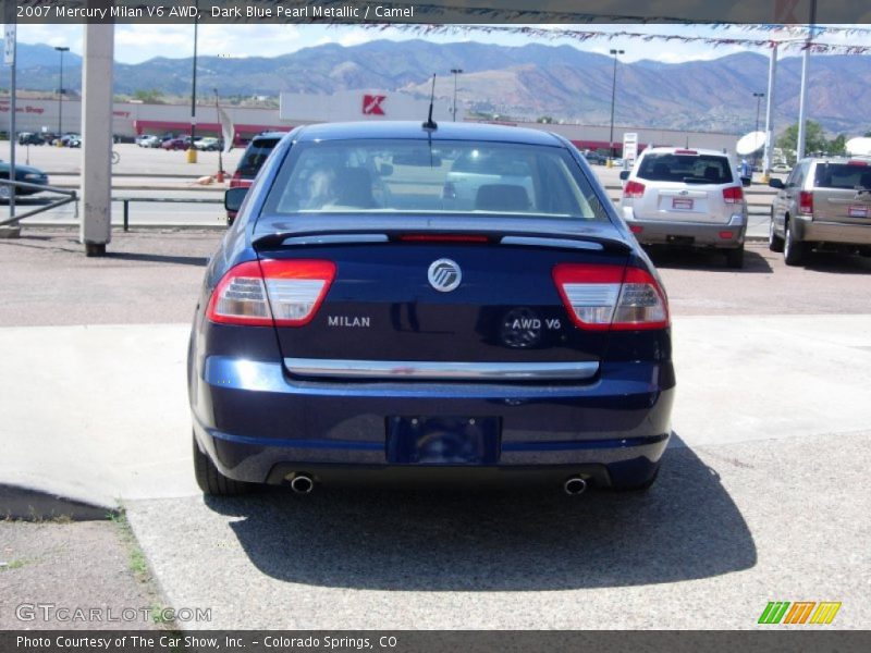 Dark Blue Pearl Metallic / Camel 2007 Mercury Milan V6 AWD