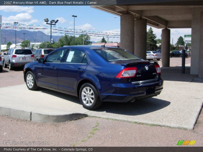 Dark Blue Pearl Metallic / Camel 2007 Mercury Milan V6 AWD