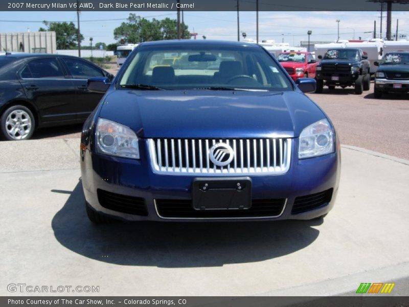 Dark Blue Pearl Metallic / Camel 2007 Mercury Milan V6 AWD